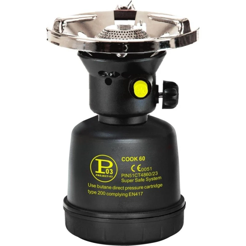 COOK60P Réchaud à gaz piezo 1300W acier