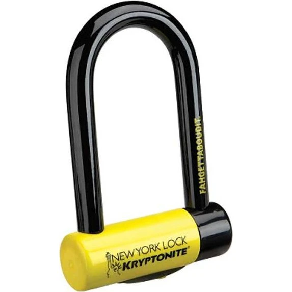 Kryptonite Antivols Type U New York 8,26x15,24 cm Noir/Jaune