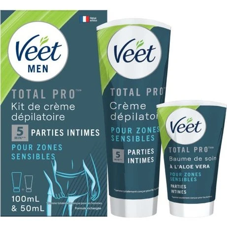 Veet Men Crème Dépilatoire Zones Intimes 100+50ml