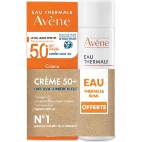 Avène Crème Sans Parfum SPF50+ 50ml + Eau Thermale 50ml