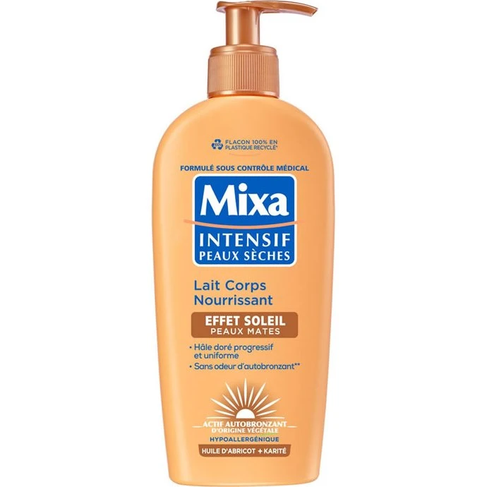 Mixa Intensif Lait Corps Nourrissant Effet Soleil Peaux Mates 250 ml