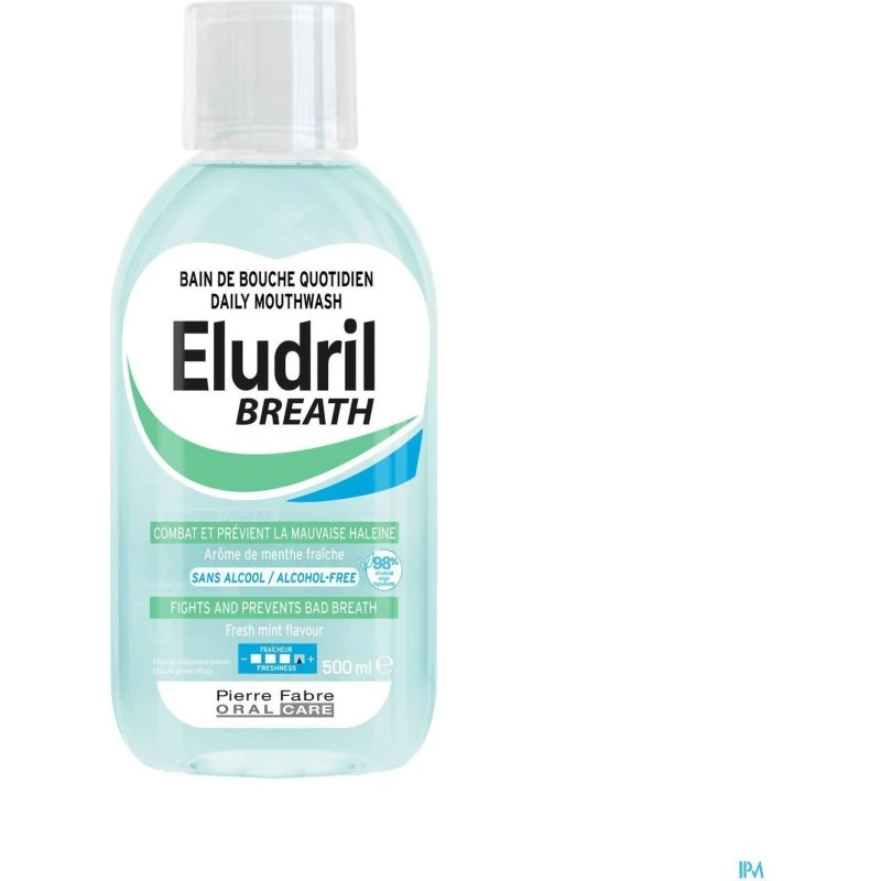 Eludril Breath 500ml Bain de Bouche Sans Alcool