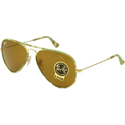 Ray-Ban RB3025JM Aviator Marron 55x14x135 mm