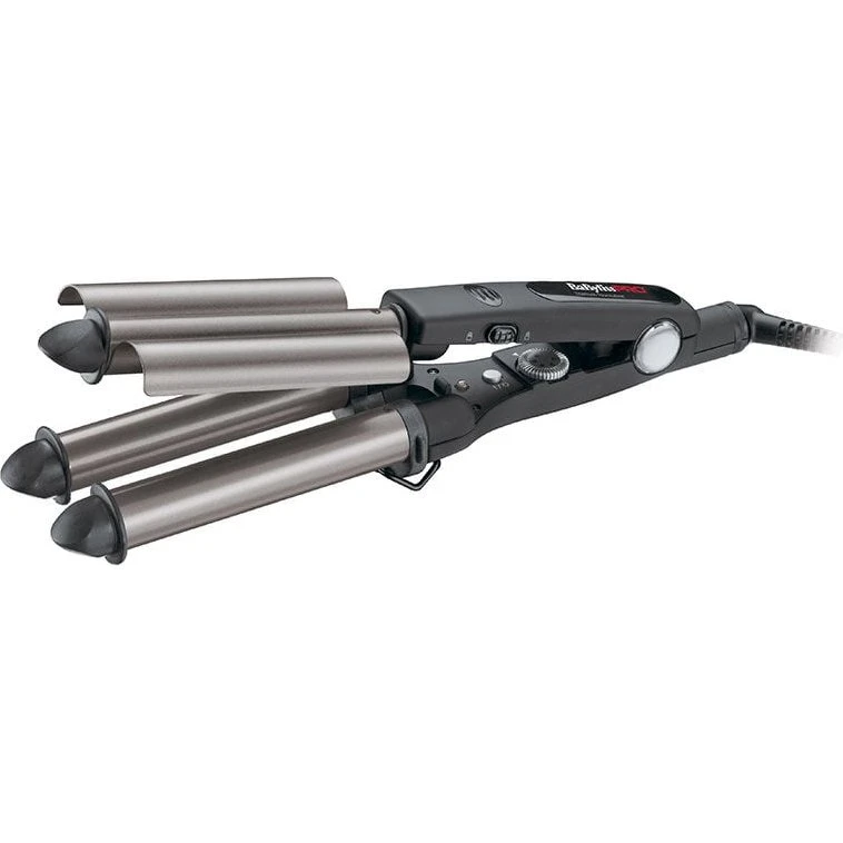 Babyliss Pro Triple Barrel Fer à Onduler 22mm/19mm/22mm Noir Gris