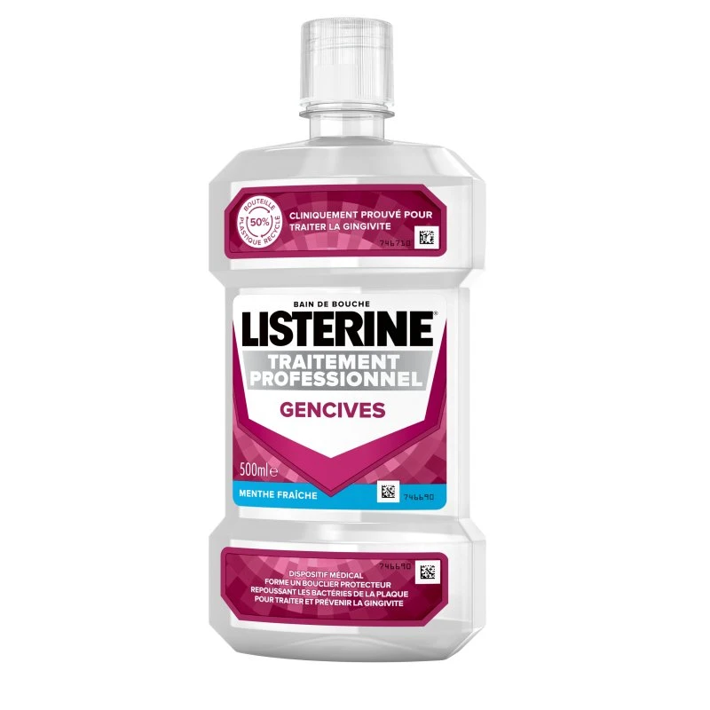 Listerine Traitement Professionnel Gencives Menthe Fraîche 500ml