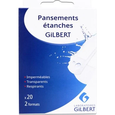 Gilbert Pansements Étanches 20 unités 2 formats