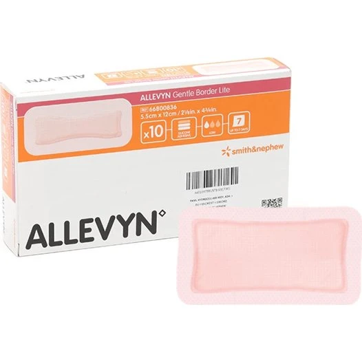 Allevyn Gentle Border Lite 5,5 x 12 cm - 10 pièces