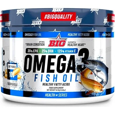 BIG Oméga 3 Huile de Poisson 100 softgels