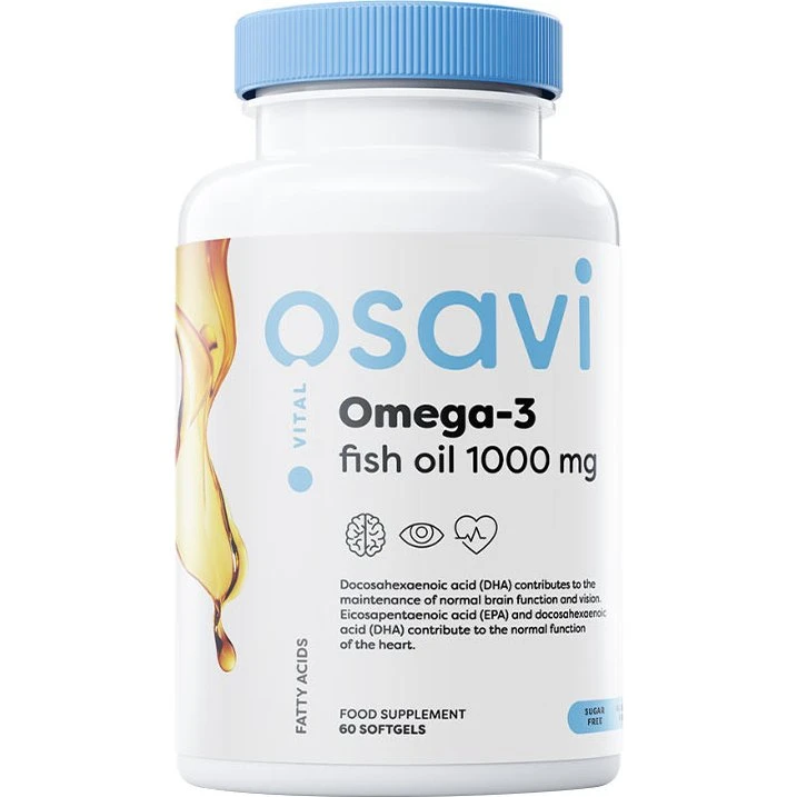 Osavi Omega-3 Fish Oil 1000 mg Lemon - 60 Capsules