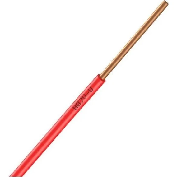 Nexans - Fil rigide électrique 1G2,5mm² Rouge 100m H07V-U
