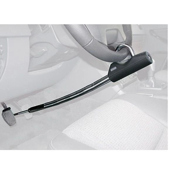 Bunker BP80 Antivol Volant-Pédale Articulé Gris/Noir