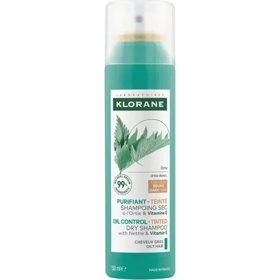 Klorane Shampoing Sec à l'Ortie Cheveux Brun 150ml