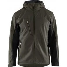 Blaklader Veste Softshell à Capuche Vert Kaki/Noir 4XL
