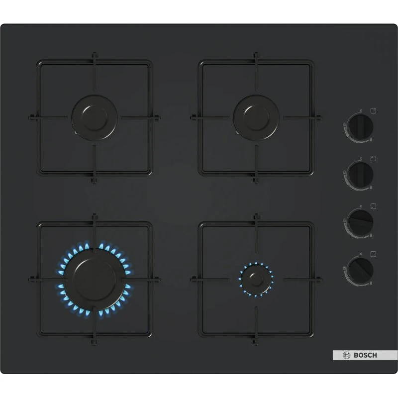 Bosch POP6B6K30-B Plaque à gaz 60 cm verre noir