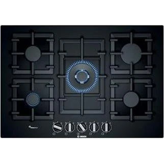 BOSCH Plaque au gaz 218533 11500W 75 cm noir verre