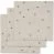 KONGES SLOJD Pack 3 langes mousseline Cherry 65x65 cm