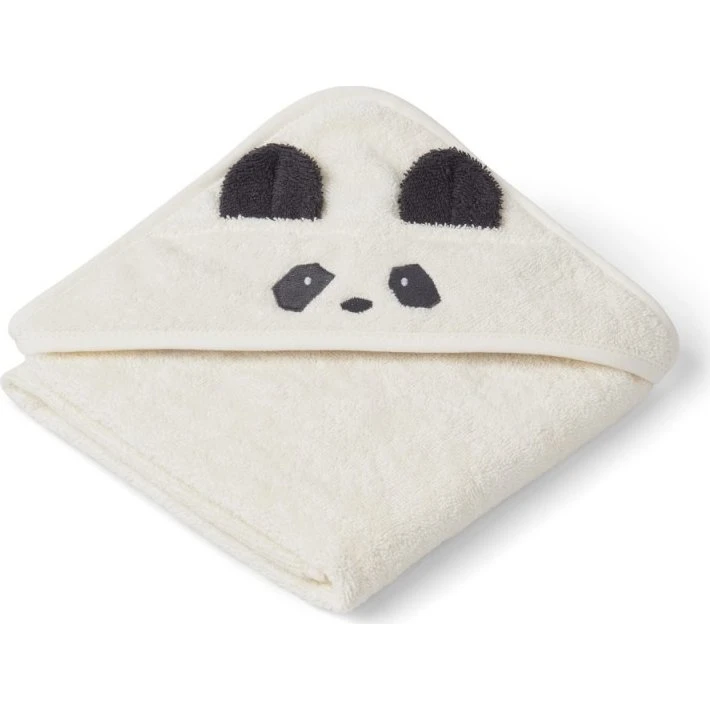 Liewood Cape de bain Albert Panda crème 100% coton biologique