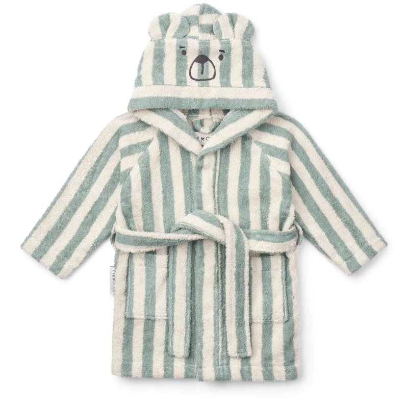Lily Bear Peignoir Éponge Bio Menthe Poivrée/Crème