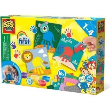 SES CREATIVE My First - Kit Sensoriel Animaux à Peindre au Doigt