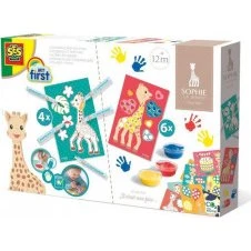 SES CREATIVE Sophie la Girafe - Kit Coloriage & Peinture 2 en 1