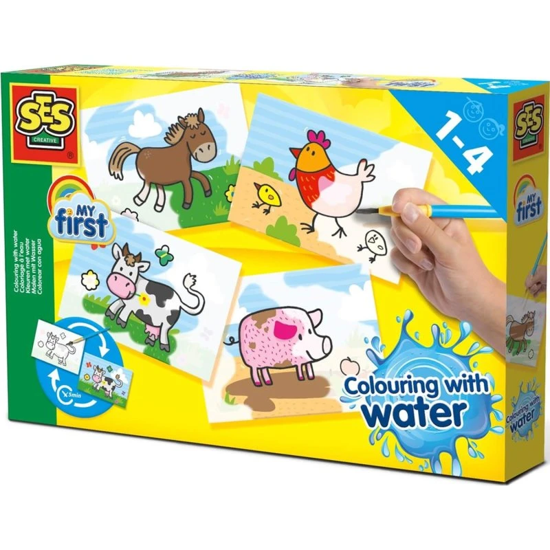 SES CREATIVE - Coloriage à l'eau Animaux de la ferme