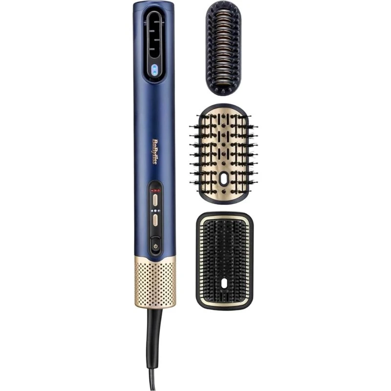 BaByliss Air Wand AS6553E Multistyler 4 en 1 Bleu et Or