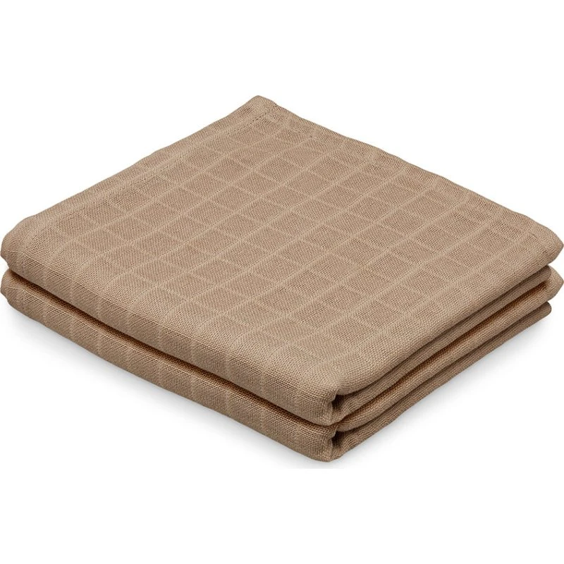 Cam Cam - Langes en mousseline GOTS, lot de 2 Camel