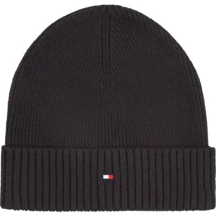 Tommy Hilfiger Bonnet Noir Cachemire Bio Grande Taille
