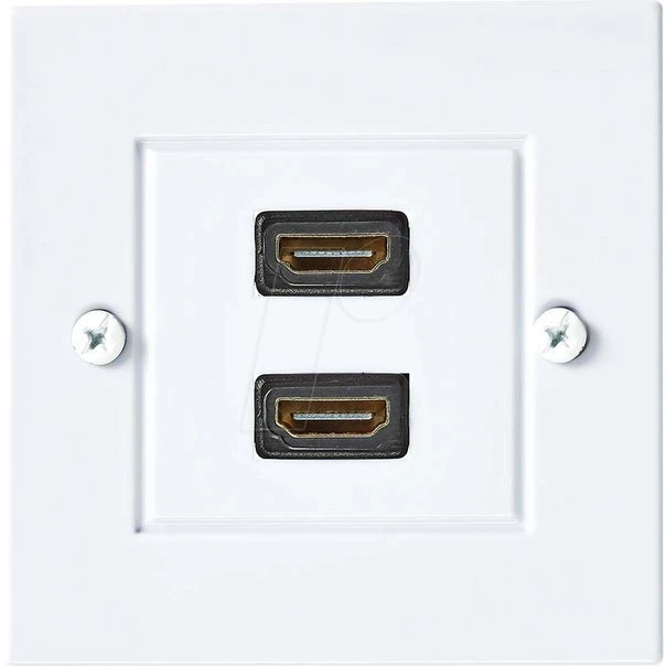 NEDIS Prise murale HDMI 2x femelle 4K 60Hz blanche