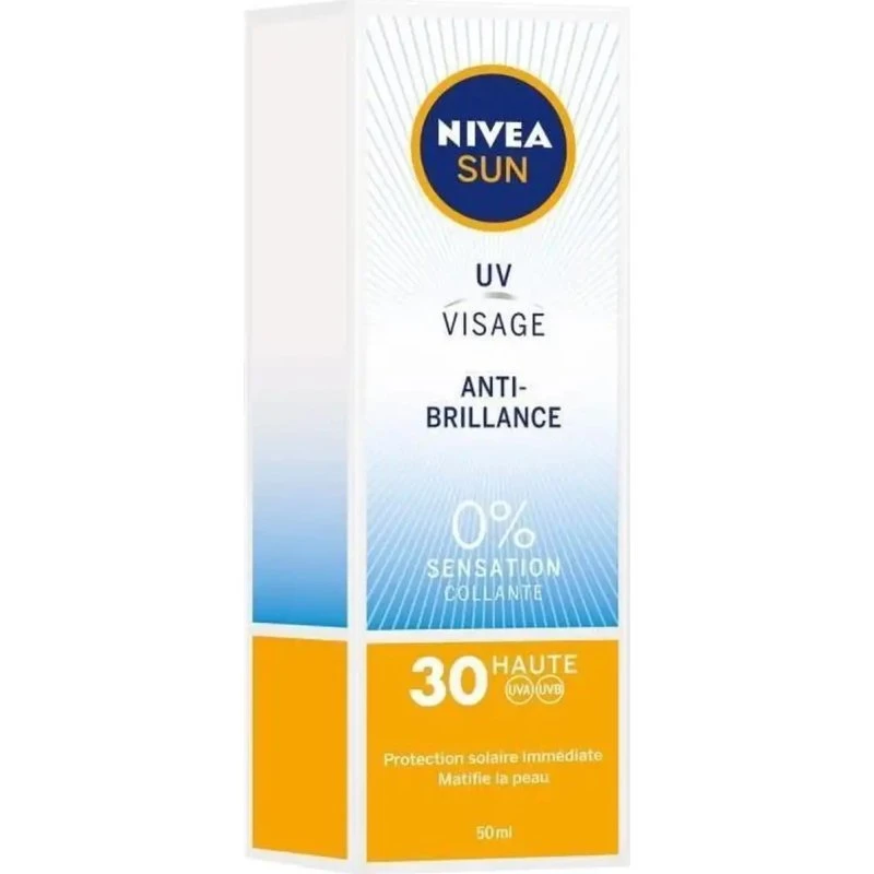 NIVEA SUN Crème Visage Anti-Brillance FPS 30 2 x 50 ml