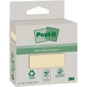 3M Post-it Recycled Jaune Canari 76x76mm 2 blocs