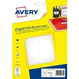 Avery Étiquettes Blanches 35x49 mm, 256 Unités