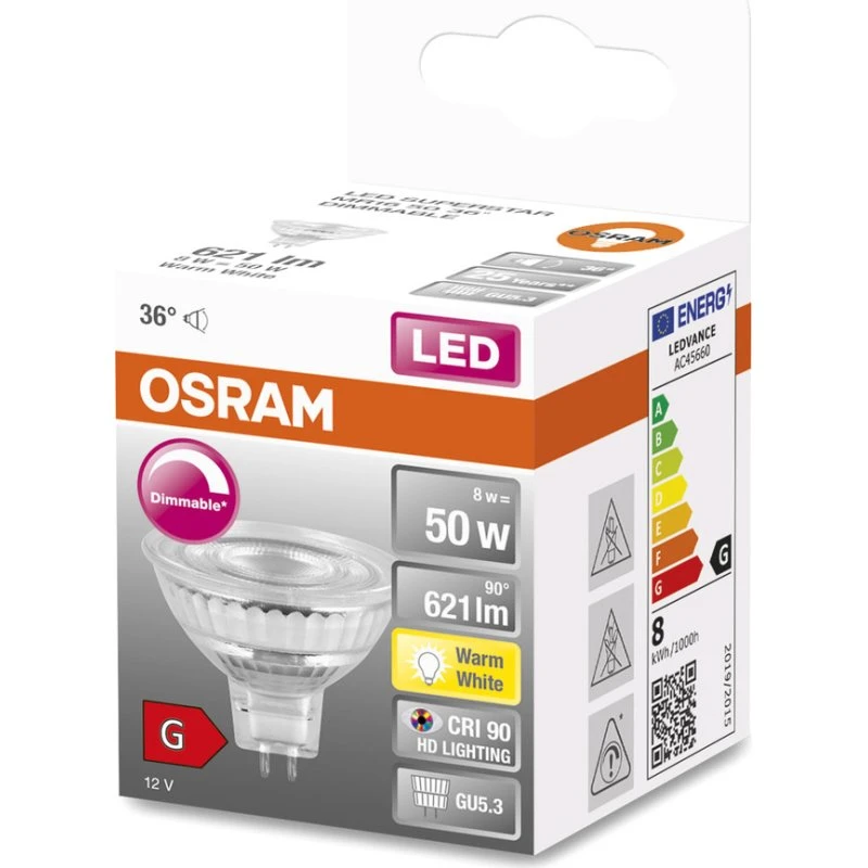 OSRAM LED SUPERSTAR MR16 8 W 2700 K GU5.3
