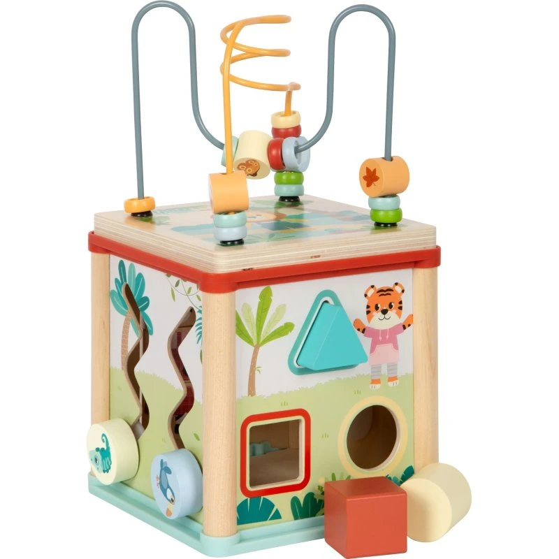 Small Foot Jungle Friends - Cube de motricité en bois
