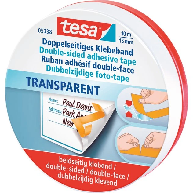Tesa DS 5338 ruban adhésif double face 15 mm x 10 m
