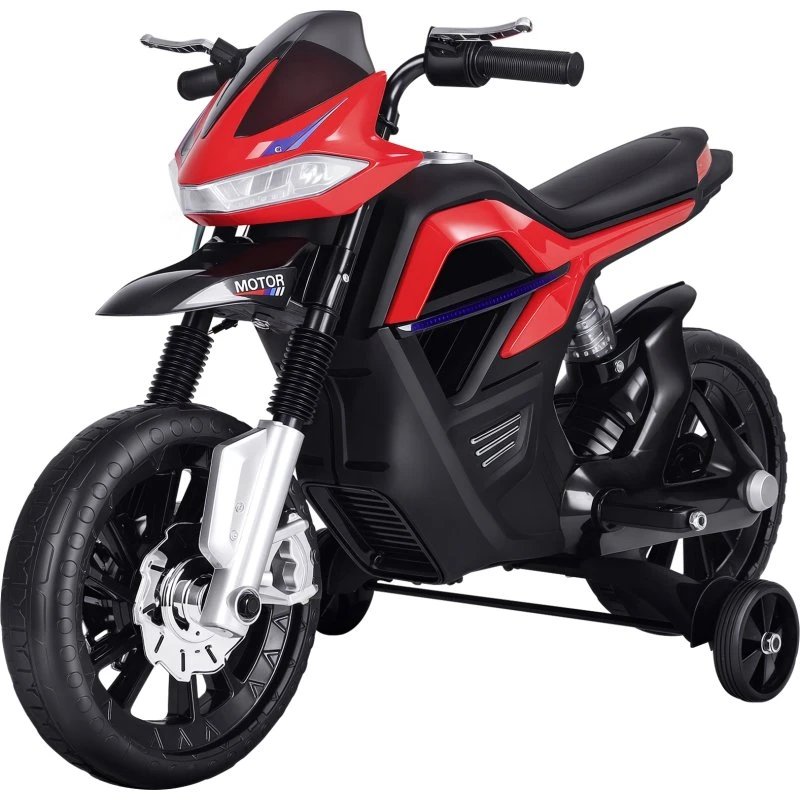 HOMCOM Moto électrique enfant 6 V 25 W rouge 3-6 ans