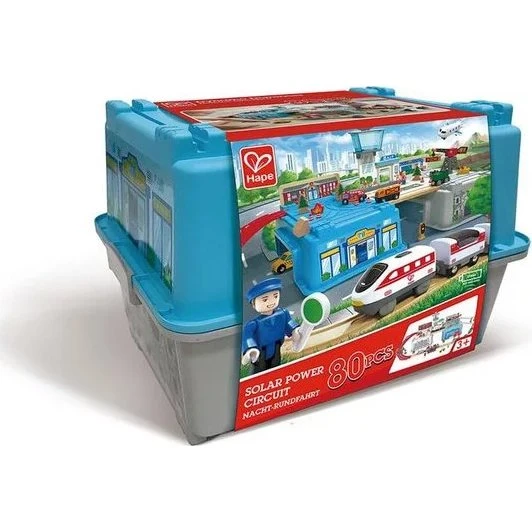 Hape Circuit de train Paysage urbain bois E3773