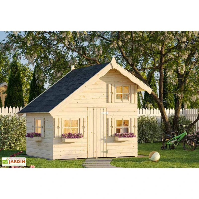 Palmako TOM 3.8 - Maisonnette en bois épicéa naturel