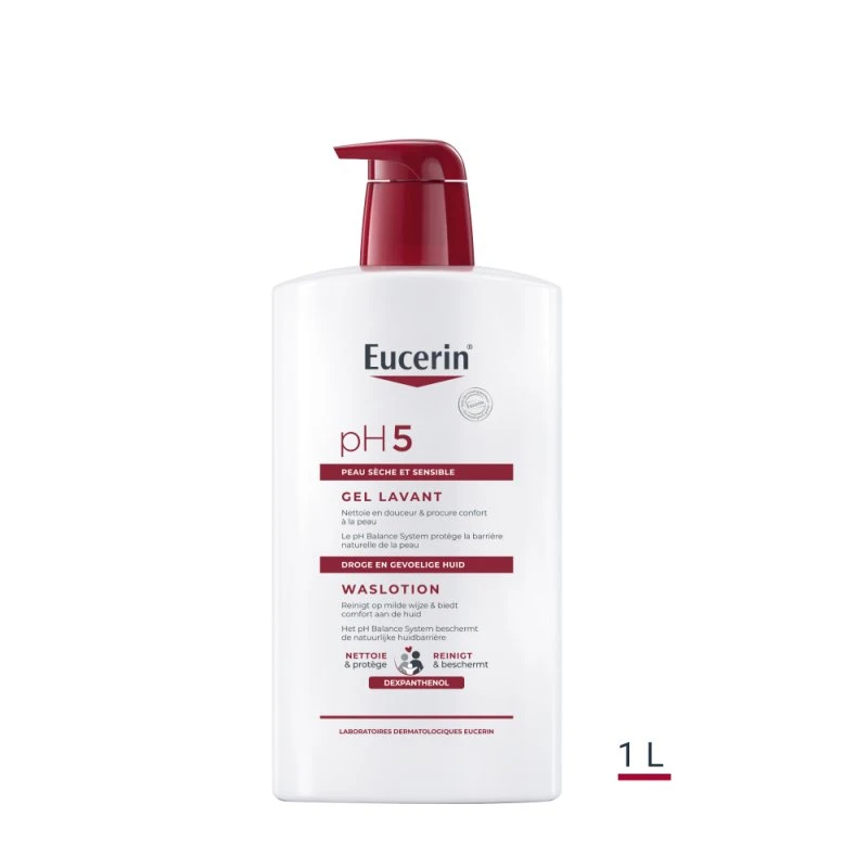 Eucerin pH5 Gel Lavant 1L Peau Sèche et Sensible