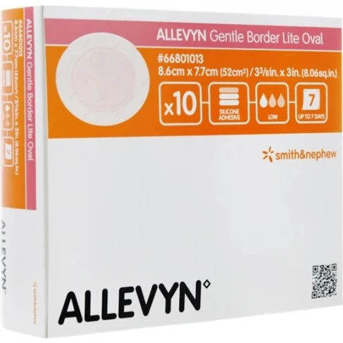Allevyn Gentle Border Lite Oval 8,6 x 7,7 cm