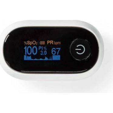 Nedis SmartLife Pulse Oxymètre Bluetooth OLED Blanc