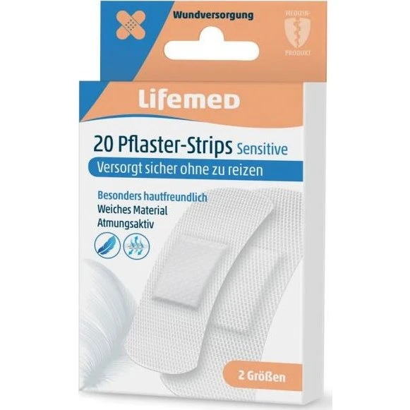 LIFEMED Sensitive - Pansements pour peau sensible (20 unités)