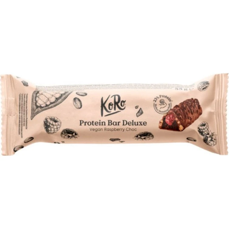 KoRo Barre Protéinée Deluxe Vegan Framboise-Chocolat 55g