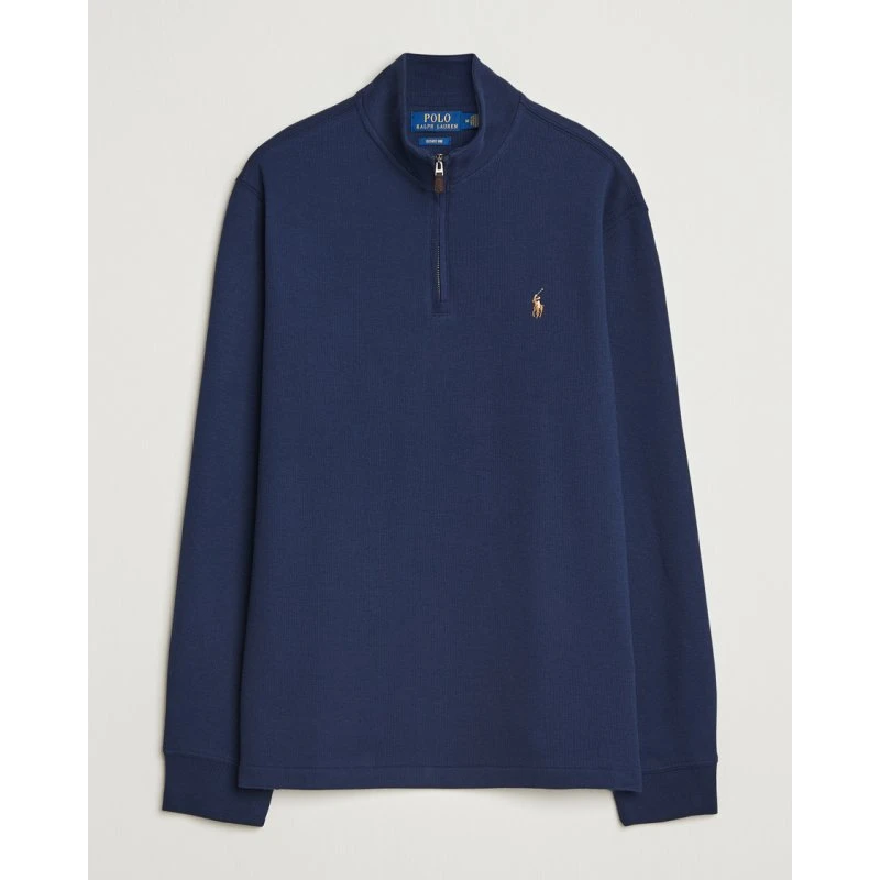 Polo Ralph Lauren Double Knitted Half Zip Navy