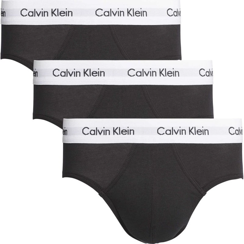 Calvin Klein 3 Pack Briefs Noir Coton Élasthanne