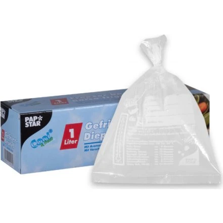 Papstar Sachet Congélation Transparent 1L - Lot de 100