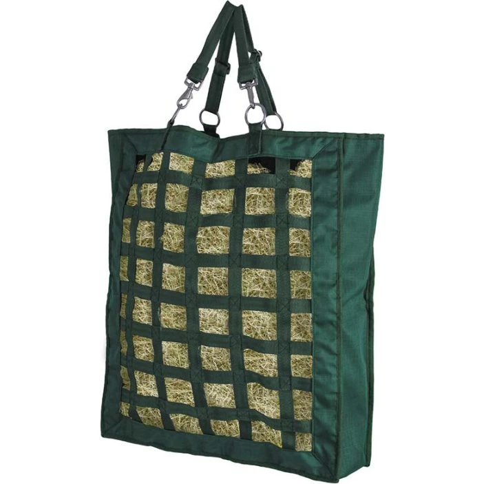 QHP Sac à foin Slowfeeder Turnout Vert Foncé 63,5x53x18 cm
