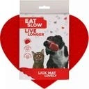 Eat Slow Live Longer Lick Mat Lovely Heart Vert