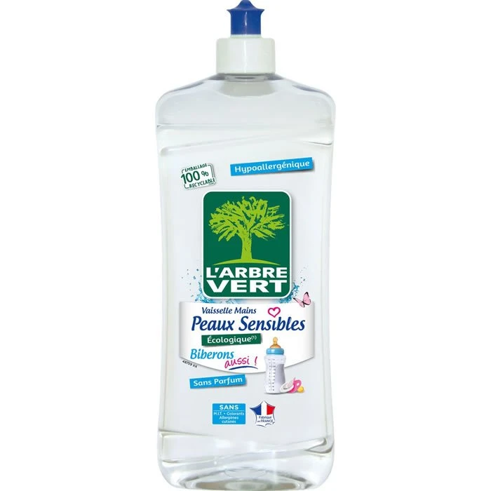 L'Arbre Vert Liquide Vaisselle Peaux Sensibles 750ml
