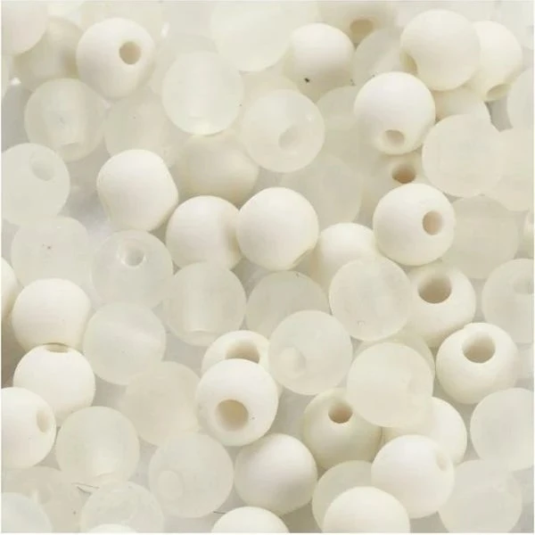 Perles en plastique 6 mm rose, 40g